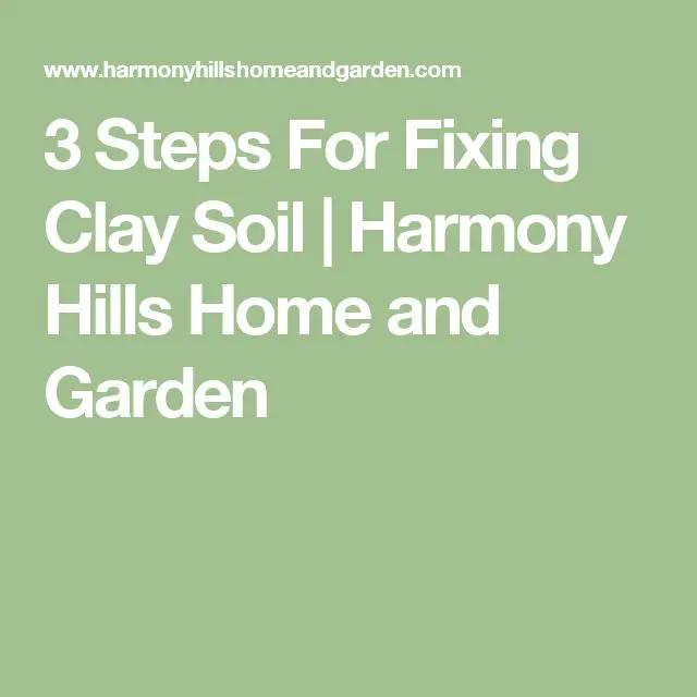 3 Steps For Fixing Clay Soil