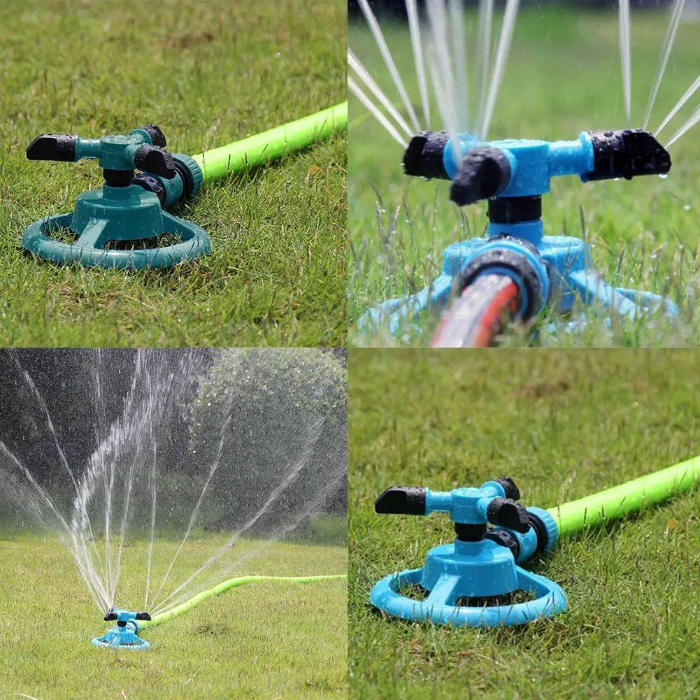 360° Rotating Lawn Sprinklers Garden Automatic Watering Irrigation 3 ...