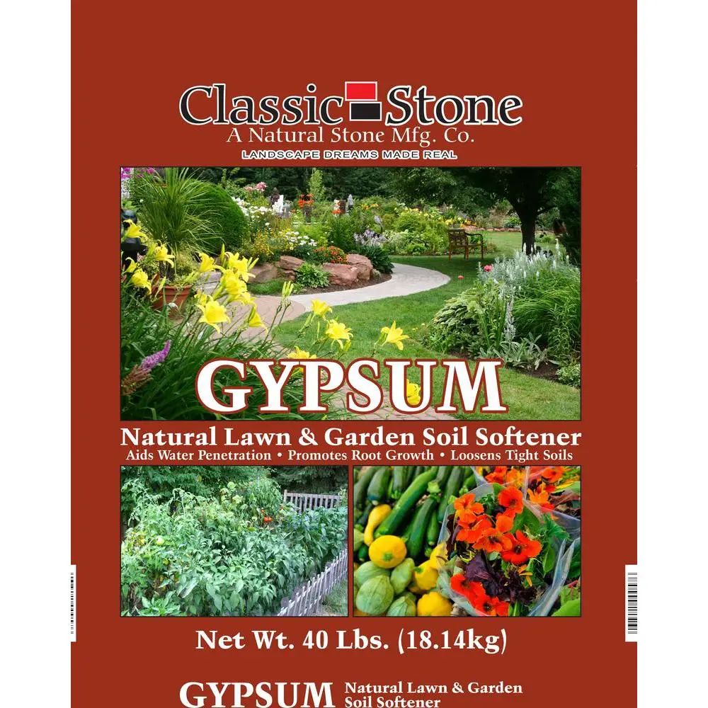 Classic Stone 40 lb. Gypsum Lawn and Garden Soil Softener ...