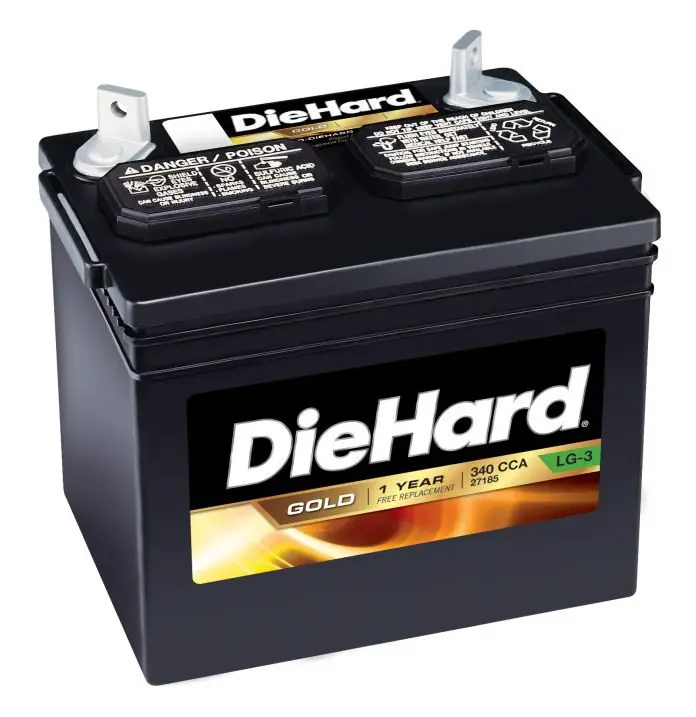 diehard gold garden tractor battery group sizes u1 price