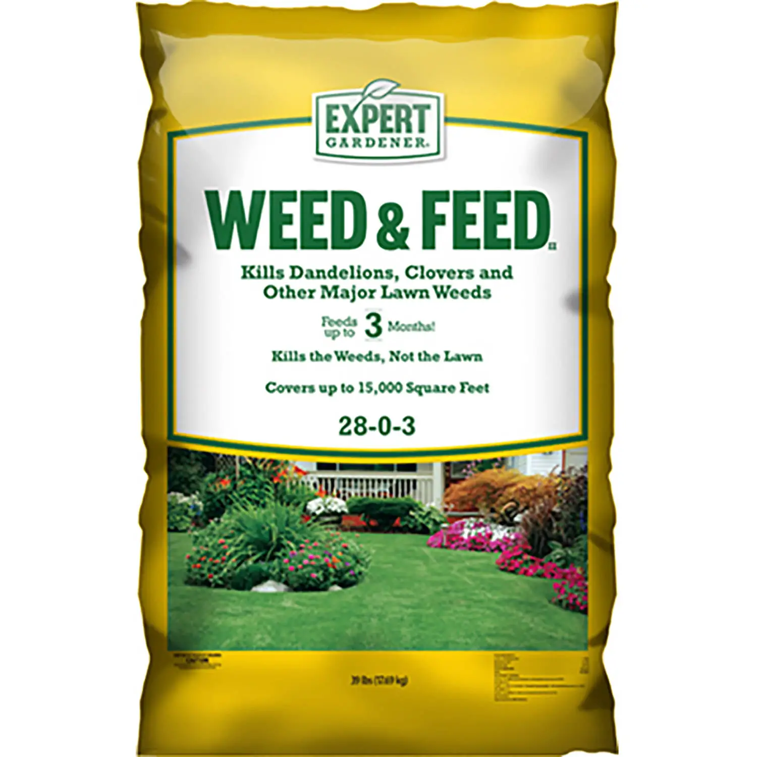 Expert Gardener 15,000 Square Feet Weed and Feed Lawn Fertilizer, 28