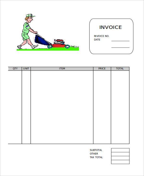 FREE 9+ Lawn Care Invoice Samples &  Templates in PDF ...