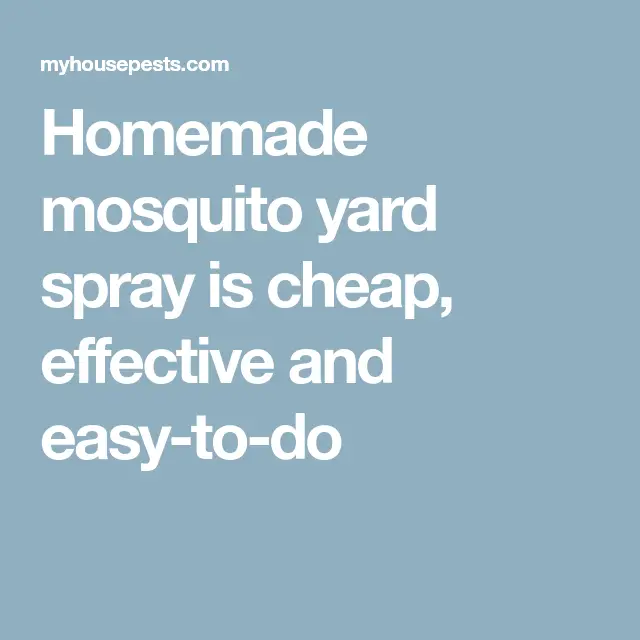 Homemade mosquito yard spray is cheap, effective and easy