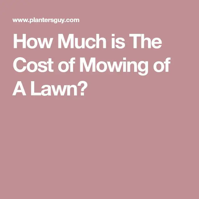 How Much is The Cost of Mowing of A Lawn?