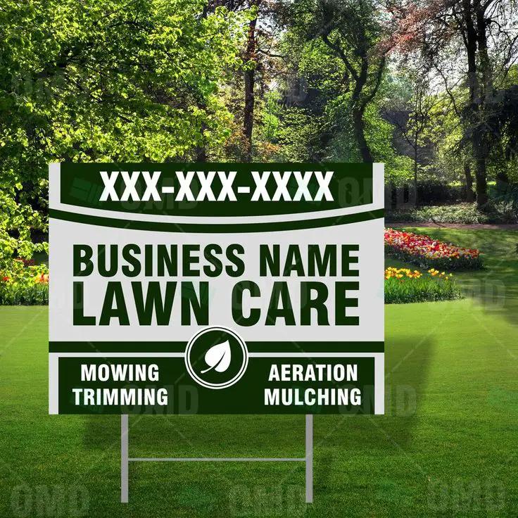 Lawn Care Business Yard Signs available at The Lawn Market.
