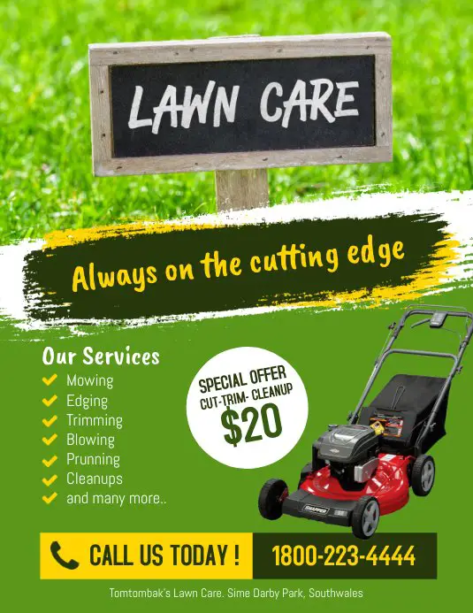 Lawn Care Services Flyer Poster Template