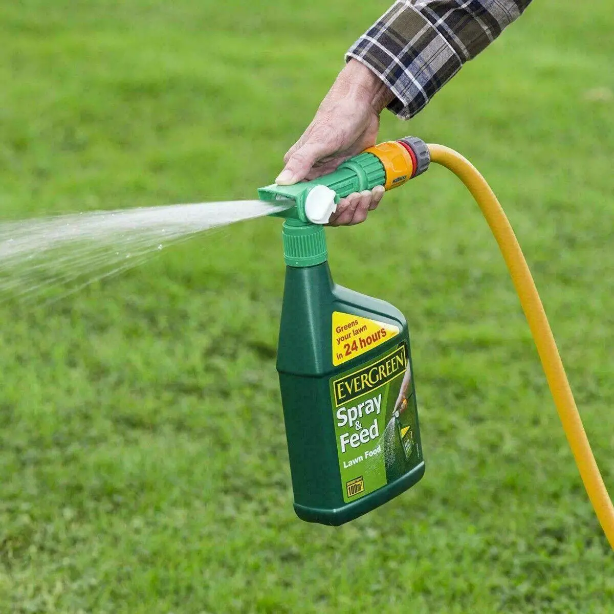 Lawn Feed Grass Fertiliser Food Grow Spray Miracle Gro Evergreen Liquid ...