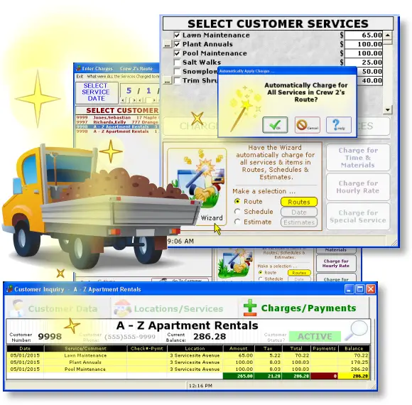 Lawn Invoicing Software: Charge &  Bill for Services plus Time &  Materials