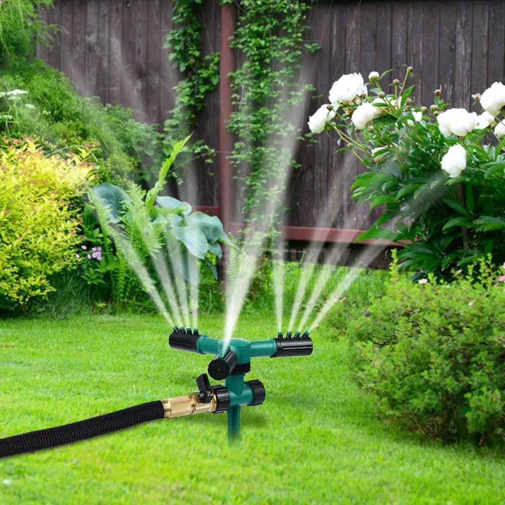Lawn Sprinkler Automatic 360 Rotating Garden Water Sprinklers Lawn ...