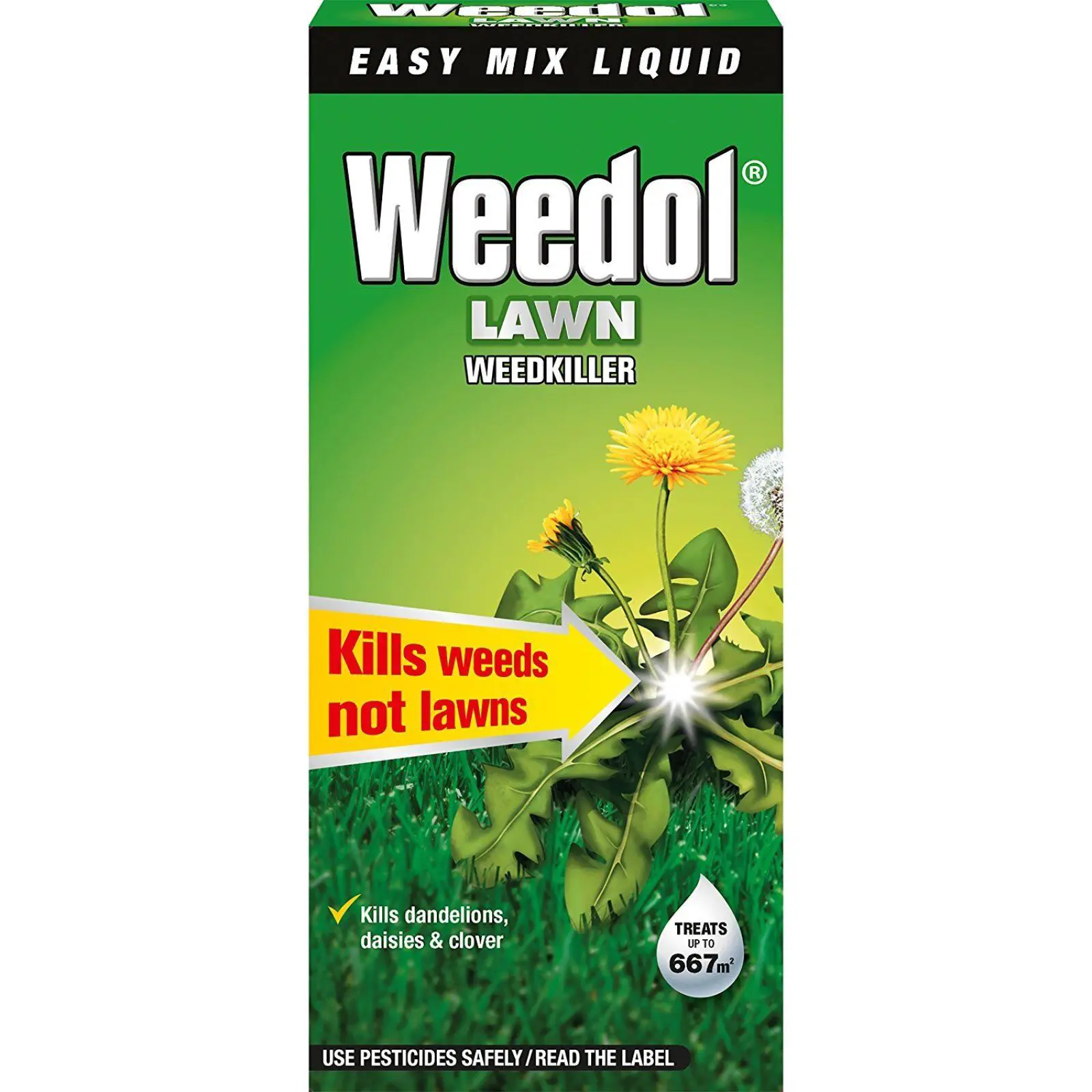 Liquid Weedkiller Concentrate 1l Garden Weed Killer Lawn Safe Weeds ...
