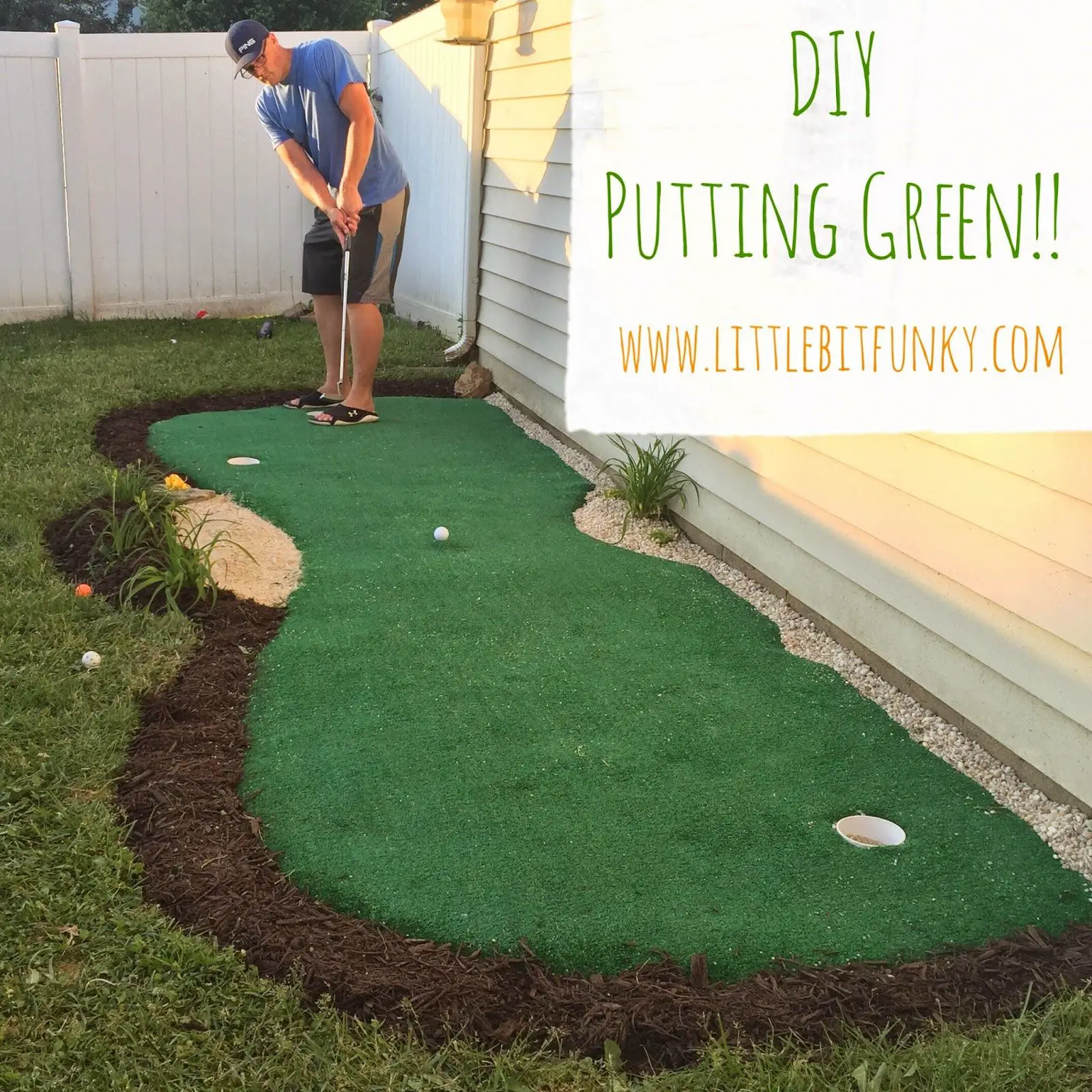 Little Bit Funky: How to make a backyard putting green! {DIY putting ...