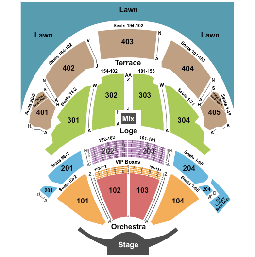 PNC Arts Center Seating Chart &  Maps