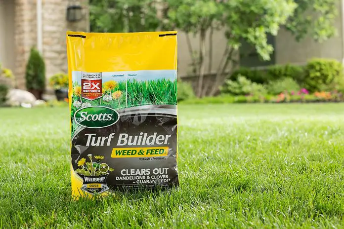 scotts turf builder weed and feed fertilizer 5m crab grass