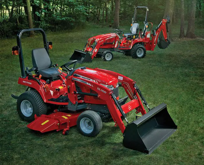 small farm tractors with mowing deck and front loader ...
