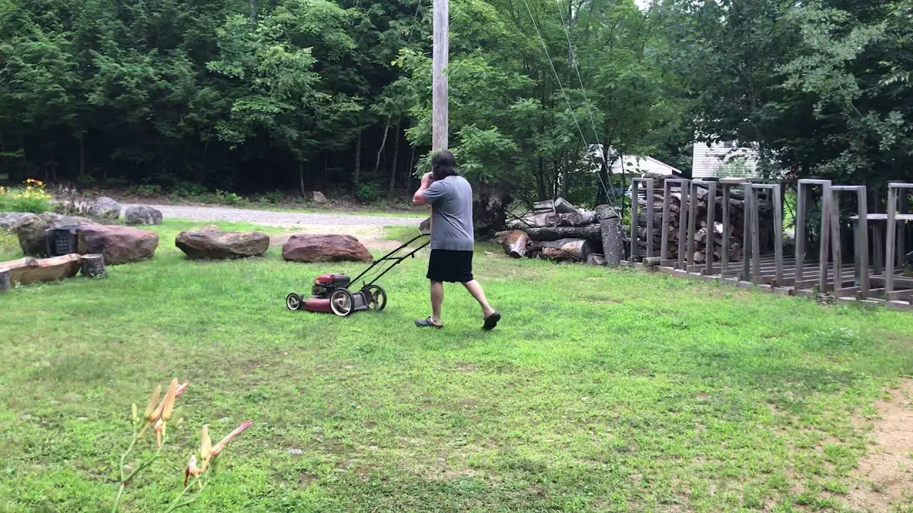 The proper way to mow your lawn.