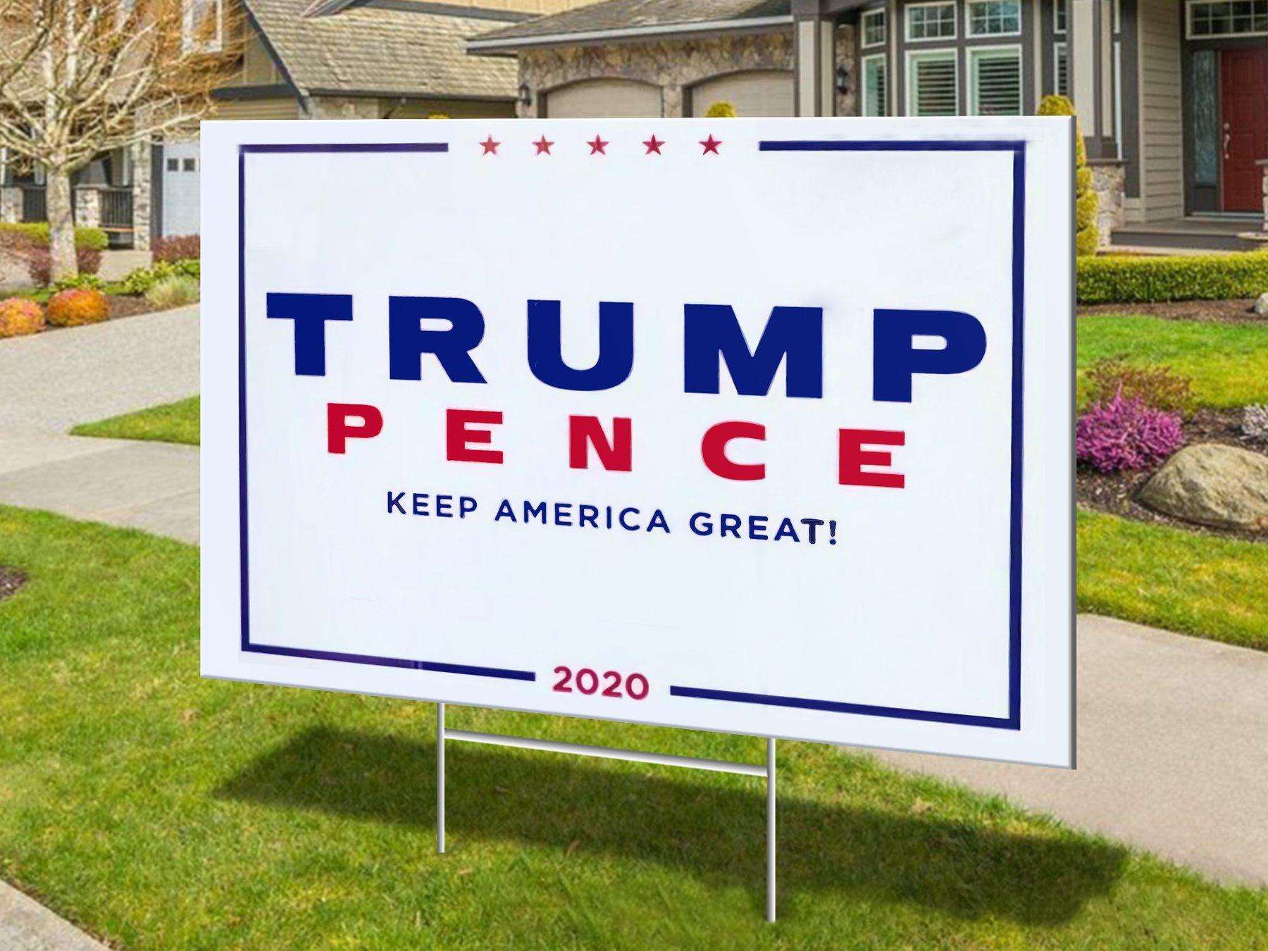 Trump Pence 2020 Sign, Trump Yard Sign, Keeping America ...