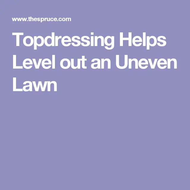 Use These Tips to Fix an Uneven Lawn